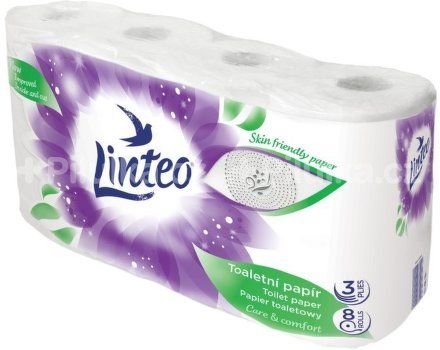 Linteo, toaletní papír 3 vrství 8 rolí v balení Melitrade a. s.