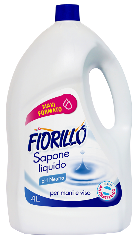 Tekuté mýdlo Fiorillo Sapone s vyváženým pH 5,5 a vysokým obsahem mastných kyselin jemně umyje Vaše ruce, obličej i celé tělo. Obsahuje navíc antibakteriální složku. MADEL